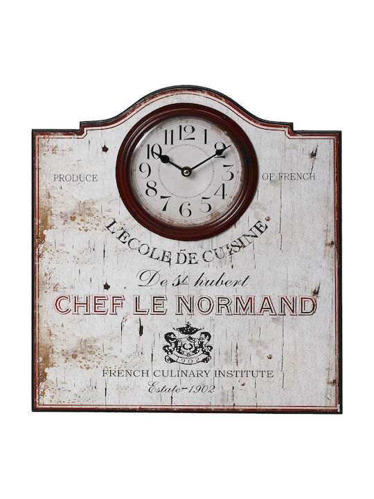 Espiel Ceas de Perete Antic Lemn Ecru 40x43cm