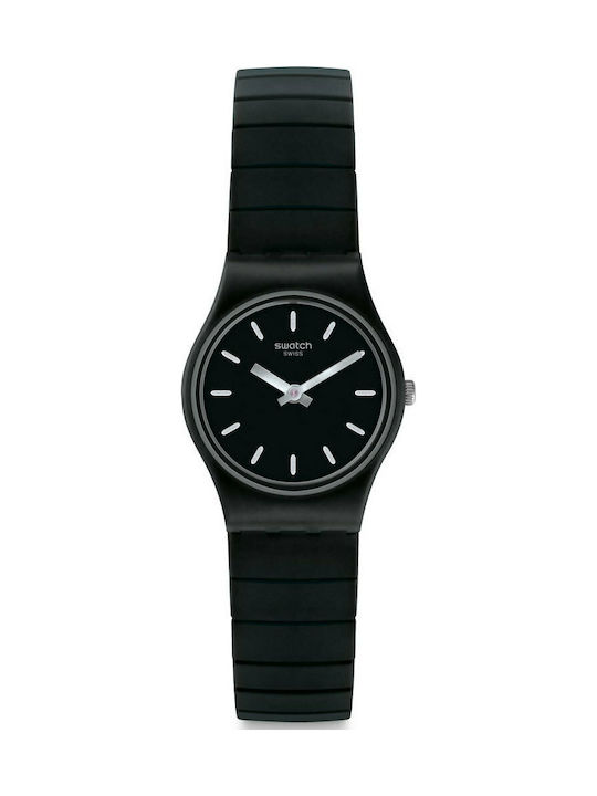 Swatch Flexiblack Watch with Black Rubber Strap
