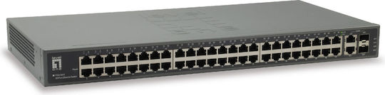 Level One FGU-5021 Unmanaged L2 Switch with 48 Ethernet Ports and 2 SFP Ports