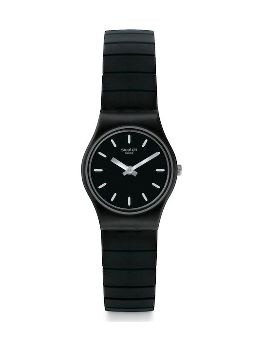 Swatch Flexiblack Small Uhr mit Schwarz Kautschukarmband