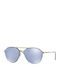 Ray Ban Blaze Double Bridge Herren Sonnenbrille mit Silber Metall Gestell und Lila Spiegel Linse RB4292N 6326/1U
