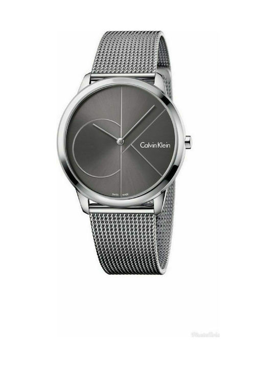 Calvin Klein Uhr Batterie mit Silber Metallarmband