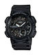 Casio Watch Chronograph Battery with Black Rubber Strap