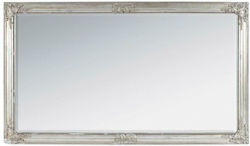 Inart Καθρέπτης Τοίχου Ολόσωμος με Ασημί Πλαστικό Πλαίσιο 142x82cm