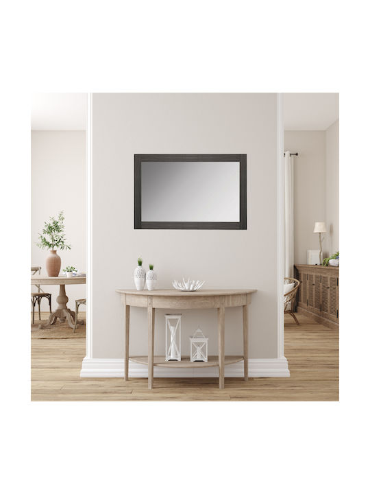 HomeMarkt Aisha Wall Mirror with Brown Wooden F...