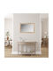HomeMarkt Aisha Wall Mirror with Brown Wooden Frame 72x120cm 1pcs
