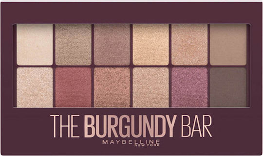Maybelline The Burgundy Bar Palette with Eye Shadows in Pressed Powder Form Burgundy Bar 9.6gr
