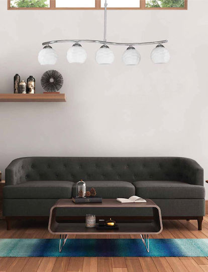 ArkoLight Κρεμαστό Φωτιστικό Ασημί 85x70x90εκ.