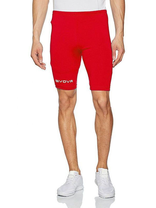 Givova Bermuda P004-Rot Herren Sportleggings Kompression Kurze Rote