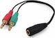 Cablexpert Μετατροπέας 3.5mm 2x male σε 3.5mm female 1τμχ CCA-418