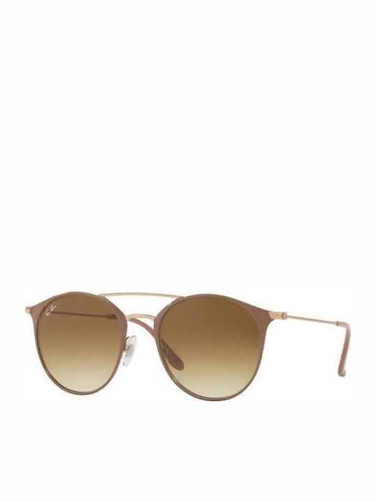 Ray Ban Unisex Sunglasses with Brown Metal Frame and Brown