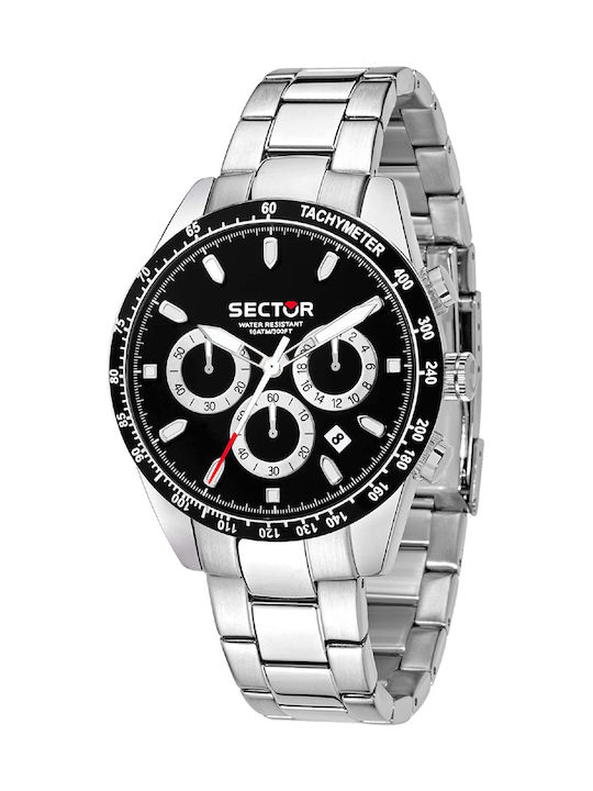 Sector Watch Chronograph Battery with Silver Metal Bracelet R3273786004