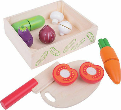 Big Jigs Fruits & Vegetables Toy Κουτί με Λαχανικά made of Wood for 2+ Years Old