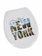 Dimitracas New York Καπάκι Λεκάνης Πλαστικό 45x37cm Πολύχρωμο