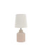 Click Ceramic Table Lamp for Socket E14 with White Shade and Beige Base 4pcs
