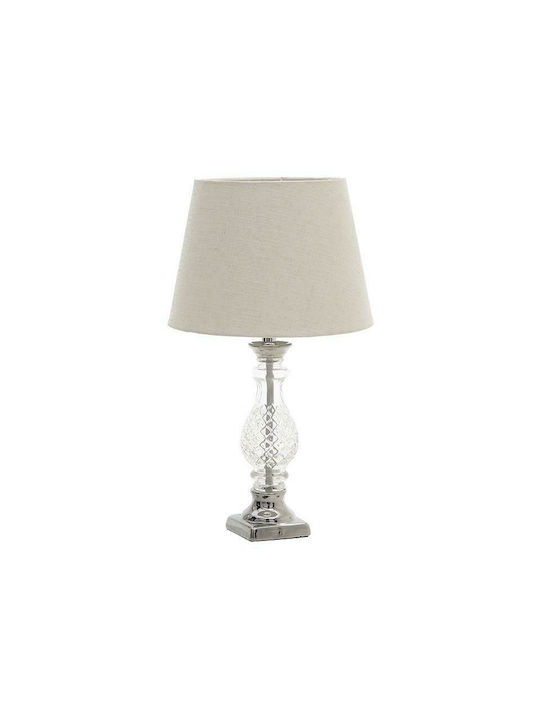 Inart Classic Table Lamp Beige/Transparent