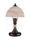 ArkoLight Glass Table Lamp for Socket E14 with Brown Shade and Base