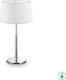 Ideal Lux Μεταλλικό Πορτατίφ για Ντουί G9 με Λευκό Καπέλο και Ασημί Βάση
