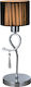 Elmark Lilly Metal Table Lamp for Socket E27 with Black Shade and Silver Base