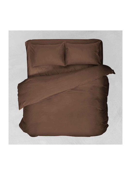 Viopros Quilt Queen 220x240cm Basic Σοκολά Brown