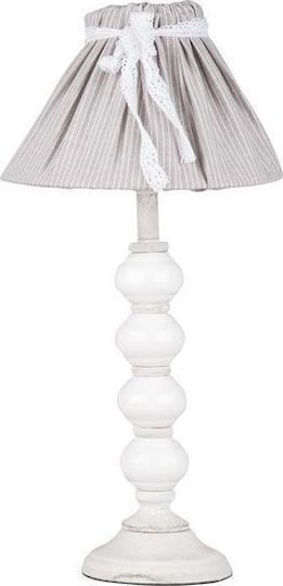 Trimar Wood Table Lamp with White Shade and Base