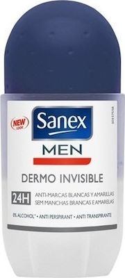 Sanex Men Dermo Invisible 24h Anti-Flecken Antitranspirant Antitranspirant Deodorant 24h als Roll-On 50ml