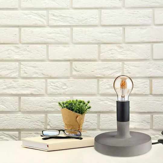 V-TAC Concrete Vintage Table Lamp for Socket E27 with Gray Base