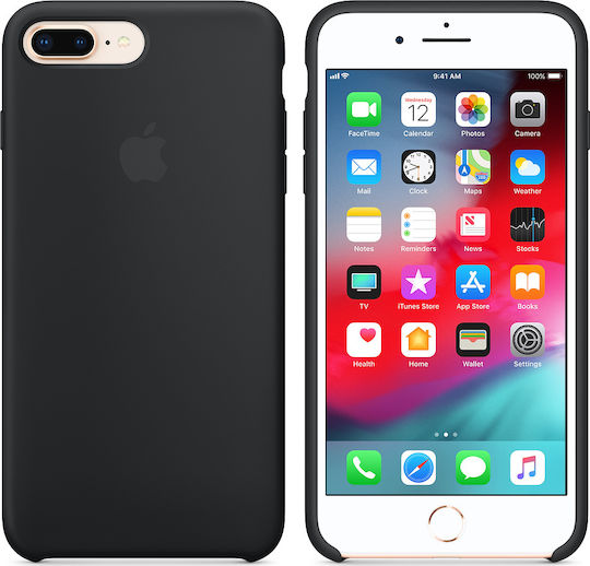 Apple Silicone Case Задна корица Силикон Черен (iPhone 8/7 Plus)