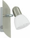 Eglo Enea Single Spot with Socket E14 in Silver Color