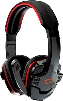 Esperanza Raven Over Ear Gaming Headset with Connection 2x3.5mm Red