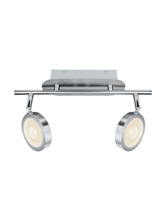 Viokef Notto Warm White Double Spot Built-in LED Silver