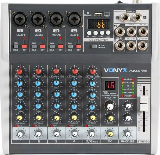 Vonyx VMM-K602 4 XLR Inputs & Bluetooth