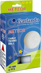 Meteor Garlando 05-432-008 Ping Pong Balls 1-Star 6 Pieces