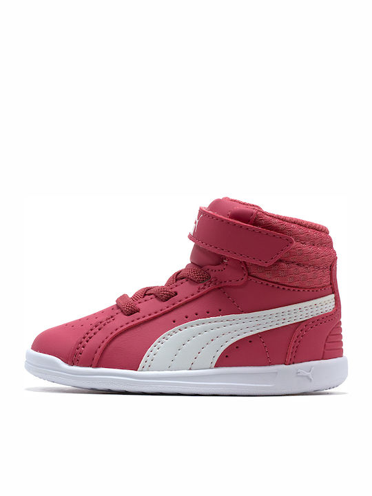 Ikaz Mid Παιδικά Sneakers High με Σκρατς Φούξια