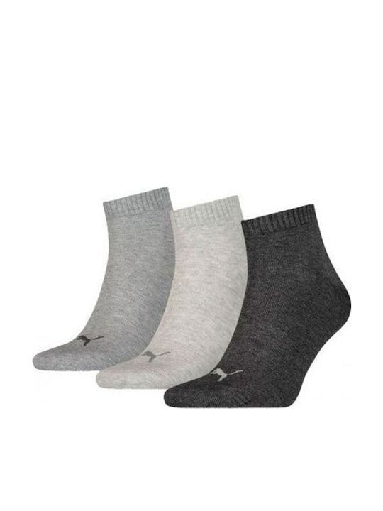 PUMA Quarter Socks 3 Pack Running Socks Multicolour 3 Pairs