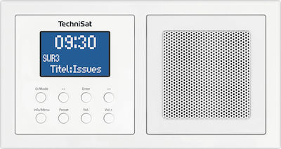 Technisat DigitRadio UP 1 Radio de masă Cu alimentare la rețea DAB+ cu Bluetooth Alb