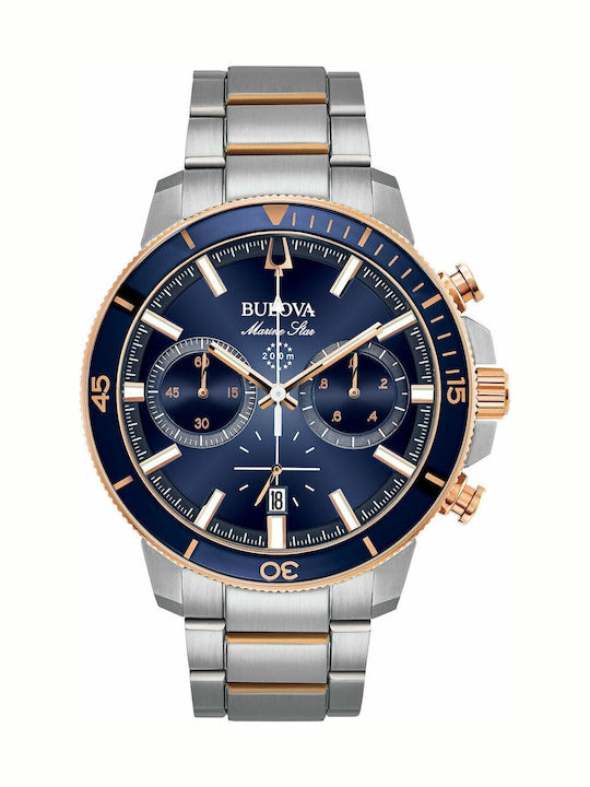 Bulova Sport Marine Star Мъжки Часовник На Батерия с Метална Гривна