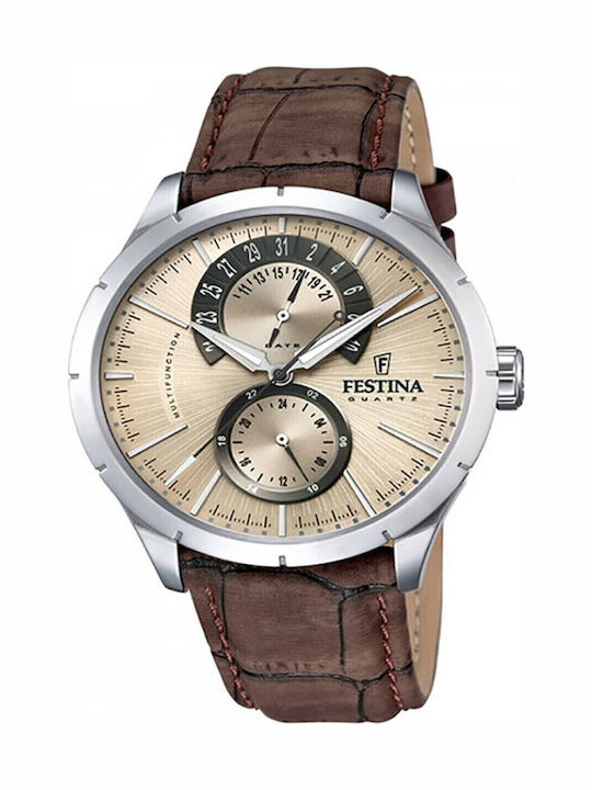 Festina Men's Watch 45mm Battery with Brown Lea...