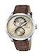 Festina Watch Battery with Brown Leather Strap F16573/9