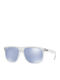 Ray Ban Boyfriend Men's Sunglasses with Transparent Acetate Frame and Blue Mirrored Lenses RB4147 6325/1U