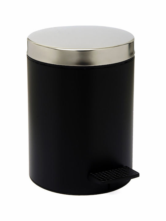 Pam & Co Metallic Toilet Bin with Soft Close Lid 3lt Black Matt