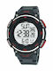 Q&Q Digital Men's Watch 50.6mm Battery with Black Rubber Strap
