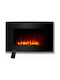 Eurolamp Wall Mounted Electric Fireplace 2000W 90x56cm Black