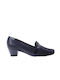 Piccadilly Leder Pumps mit Chunky flachem Absatz Schwarz