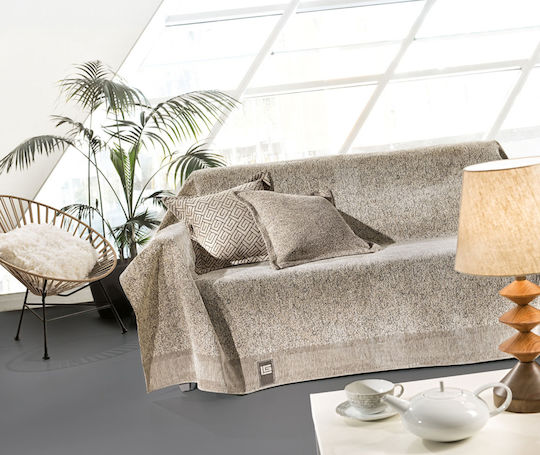 Guy Laroche Balance Ριχτάρι Τετραθέσιου Καναπέ Δύο 'Οψεων Chenille 180x350εκ. Sand 1133030217067