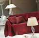 Guy Laroche Balance Armchair Throw 2 Sides Chenille 150x170cm Wine