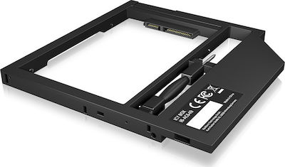 RaidSonic Icy Box IB-AC649 Caddy For 2.5Inch SATA HDD/SSD In 9 or 9.5mm Notebook DVD Bay Μαύρο (60095)