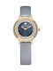 Swarovski Playful Mini Gray Watch with Gray Leather Strap