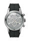 Thorton Ανδρικό Ρολόι 49mm Χρονογράφος Μπαταρίας με Μαύρο Καουτσούκ Λουράκι