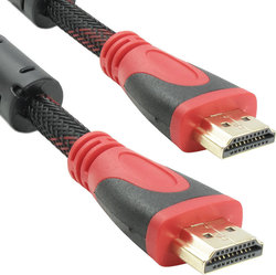 18312 HDMI 1.4 Плетен HDMI мъжки - HDMI мъжки 25м Червен HDMI кабели